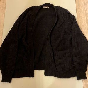 black cardigan